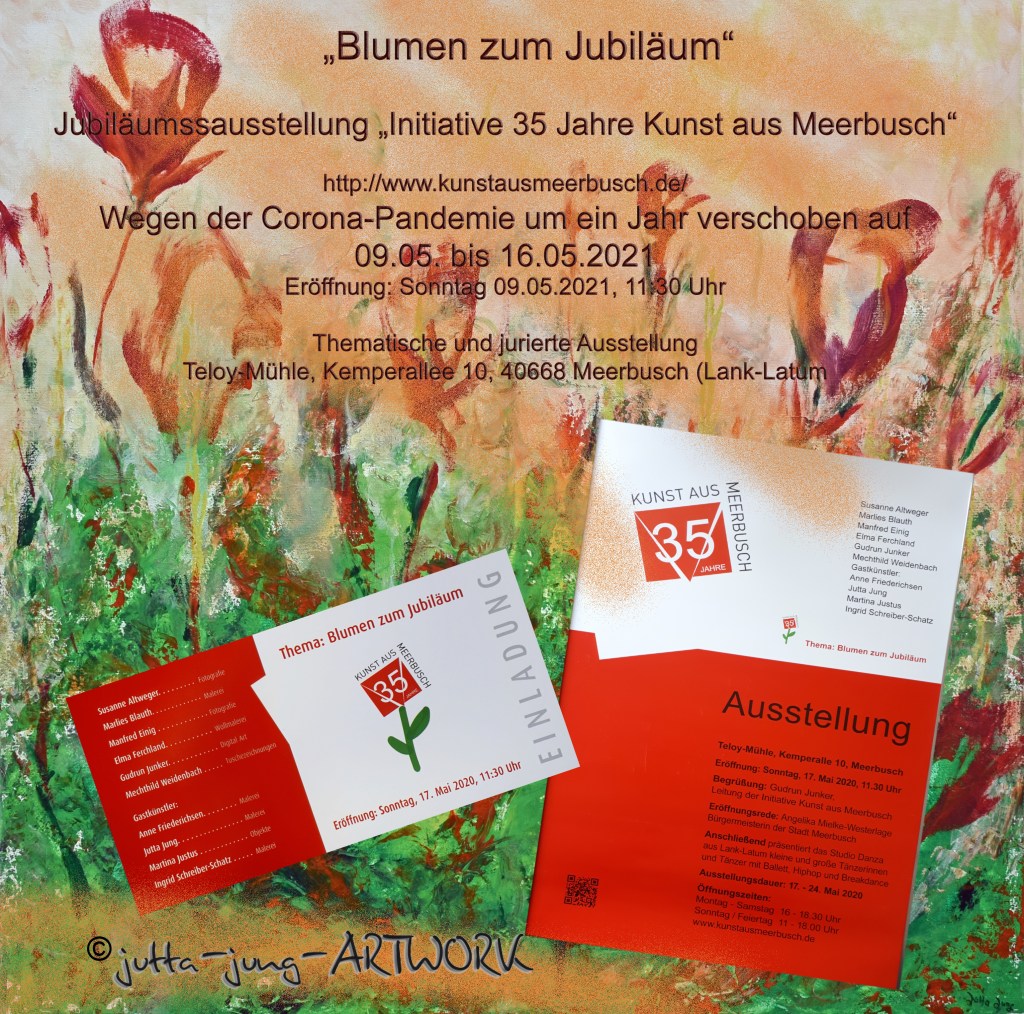 Jubiläumsausstellung „35 Jahre Kunst aus Meerbusch“ wegen Corona-Virus um 1 Jahr&nbsp;verschoben