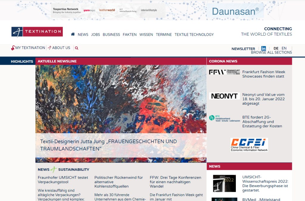 TEXTINATION-NEWSLINE             Artist and Textile Designer Jutta Jung                                   „WOMEN´S STORIES AND DREAMSCAPES“