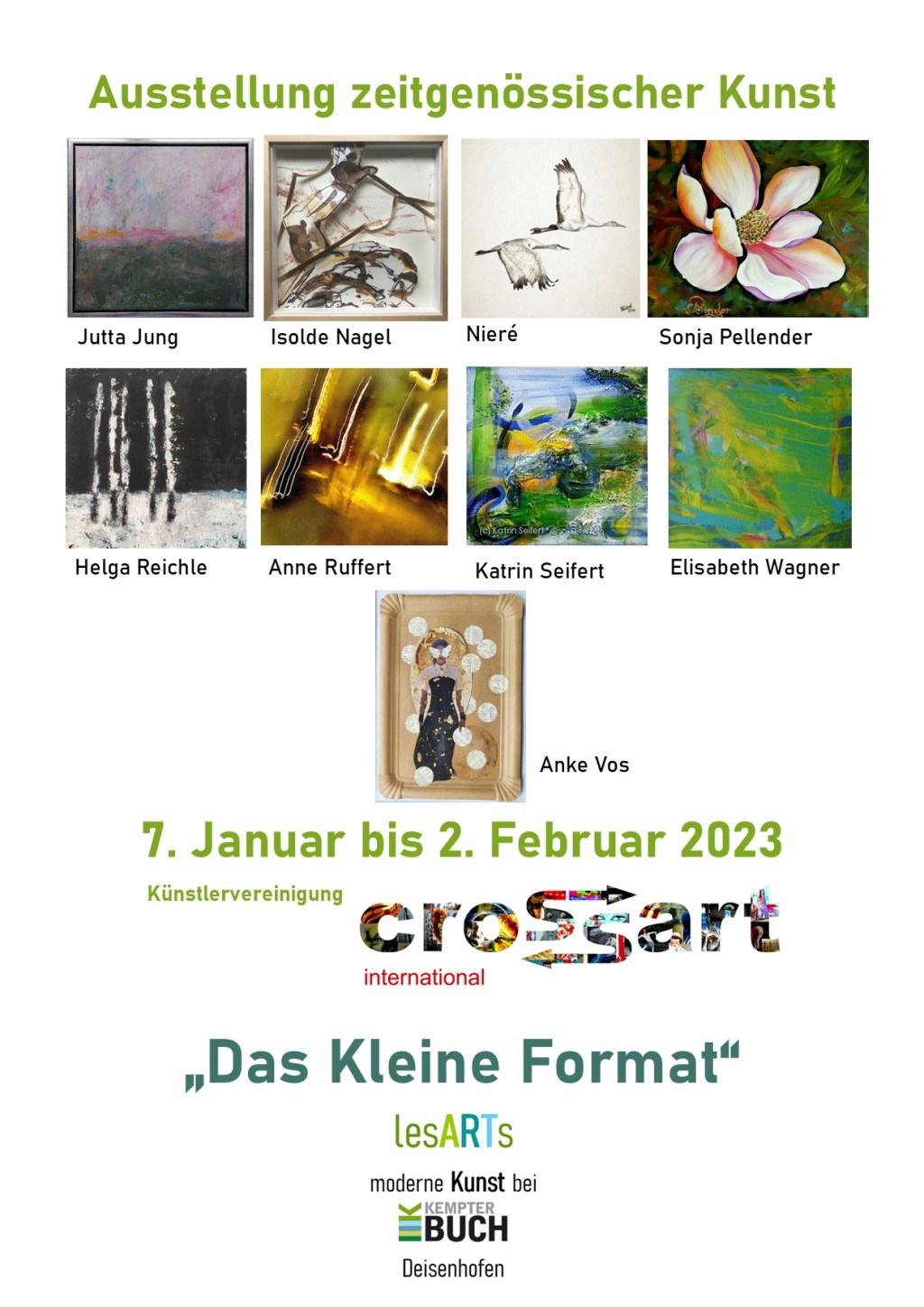 „Das kleine Format“ Ausstellung zeitgenössischer Kunst bei „Galerie Lesarts“ in Oberhaching/Deisenhofen bei&nbsp;München