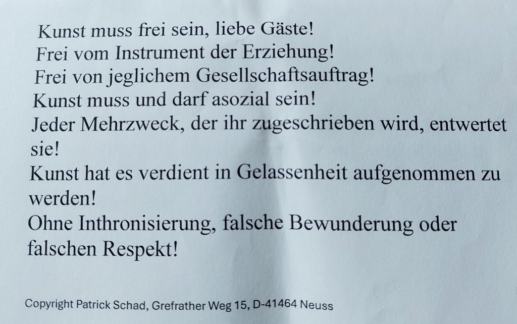 Eröffnungsrede von Patrick Schad zur Ausstellung der Künstlerin Jutta&nbsp;Jung